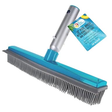 U.S. Pool Supply 13-Inch Pool Brush Head, Rubber Bristles with Squeegee Edge
