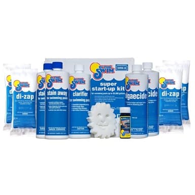 In The Swim Saltwater Pool Opening Chemical Kit, up to 35,000 gallons
