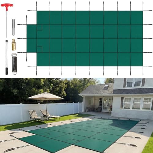 VEVOR In-Ground Pool Safety Cover, 18 x 36 ft with 4 x 8 ft Center End Step