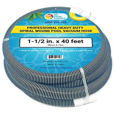 U.S. Pool Supply Pool Vacuum Hose, 40 ft x 1.5 in