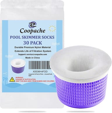 Coopache Pool Skimmer Socks, 30-pack