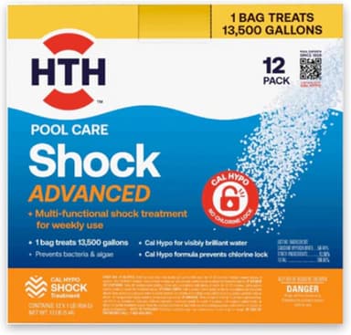 HTH Pool Care Shock Advanced, cal hypo, 12 pack