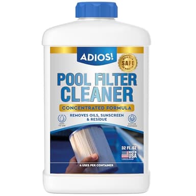ADIOS! Pool Filter Cleaner, 4X Enzyme Soak, 32 oz