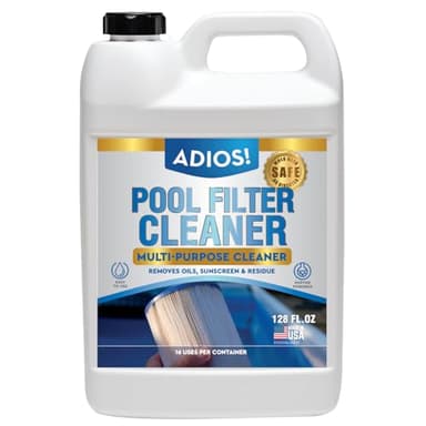 ADIOS! Pool Filter Cleaner, 12X Enzyme Soak, 128 oz