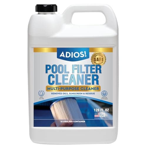 ADIOS! Pool Filter Cleaner, 12X Enzyme Soak, 128 oz