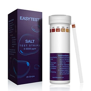 EASYTEST Saltwater Pool Test Strips, 0-8000 ppm, 25 count