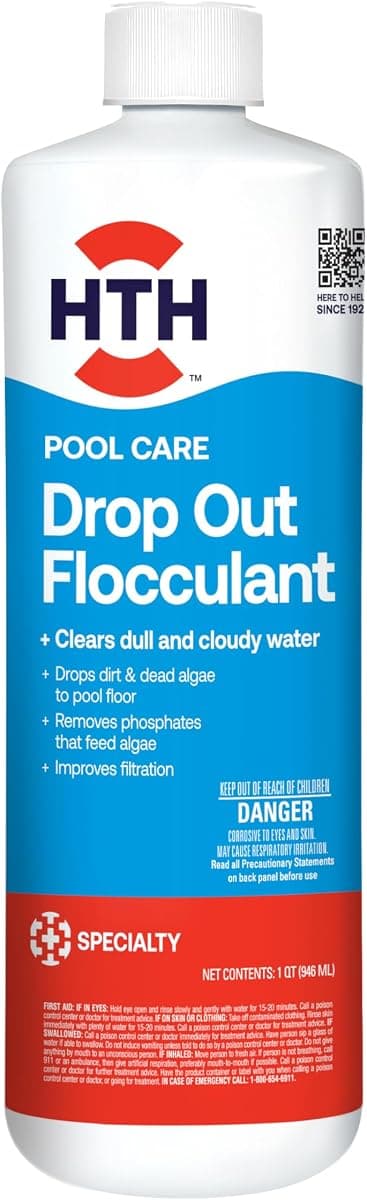 HTH Pool Care Drop Out Flocculant, 32 oz
