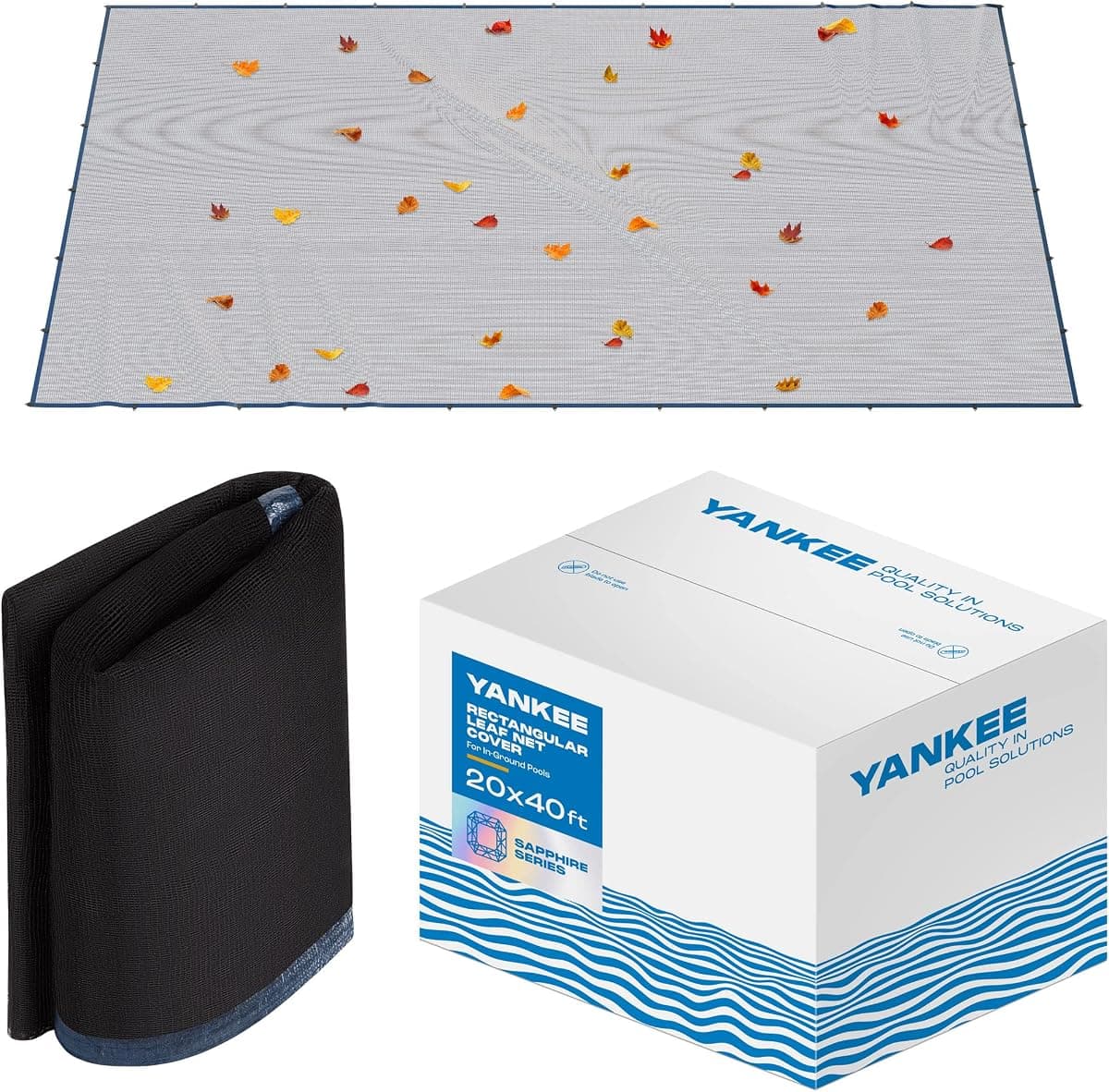 Yankee Pool Leaf Net Cover, 20 ft x 40 ft, heavy duty
